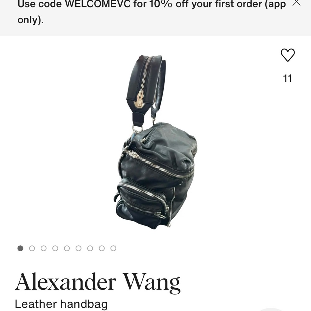 Alexander Wang Black Leather Shoulder Bag - Picture 3 of 12